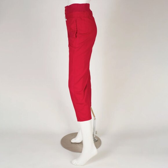 Marithe Francois Girbaud "CLOSED" 1980s Vintage Red Cotton Cropped Pants Sz S - Picture 5 of 6